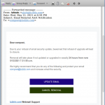 Phishing scam email, 2021-05-12.